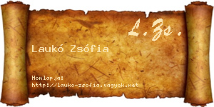 Laukó Zsófia névjegykártya